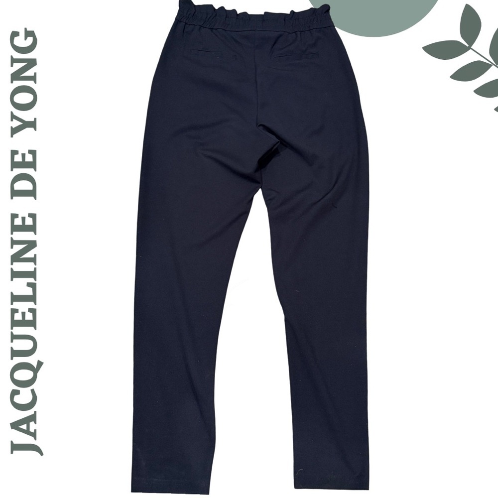 Jacqueline de Yong Dark Navy Blue High Waist Pants Size Medium - Picture 3 of 7